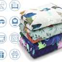 Baby Blankets for Boys Girls Fleece Blanket with Dotted Backing Super Soft Throw Blanket 30 x 40 Inches Woodland Animals