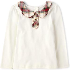 Gymboree Girls' and Toddler Long Sleeve Peter Pan Collar Top