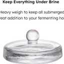 Gallon Fermentation Weight, 3.75inch Large Glass Fermenting Weight for Gallon Jar, Pack of 2