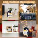 Love Romantic Gifts for Him Her Boyfriend Girlfriend, Crochet Penguin Anniversary Birthday Present for Women Men, Christmas Valentines Gift for Couples Wife Husband (Blue Love Penguin)