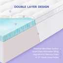 ABENE Twin XL Dual Layer 3 Inch Memory Foam Mattress Topper for College Dorm Room Essentials, 2 Inch Memory Foam Plus 1 Inch Soft Extra Long Pillowtop Mattress Pad Cover, Bed Topper for Back Pain