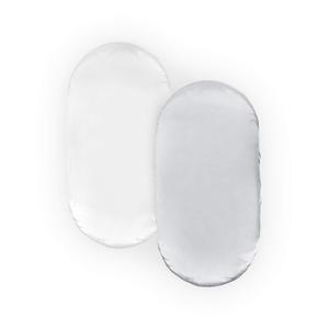 Pro Goleem Satin Bassinet Sheet 2 Pack Great for Baby Hair Soft Silk Feeling Sheet for Cradle or Bassinet PadMattress for Boys and Girls Gift for Newborn and Infant White and Gray