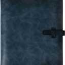 Photo Album 4x6 200 Photos, Genuine Leather Photo Albums with Writing Space with 30 Writing Paper, Travel Family Wedding Kids Graduation Ultrasound Baby Picture Album Scrapbook Photo Album Blue