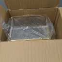 Glass Wedding Card Box with Gold Metal Frame, Envelope Card Reception Box with Heart Lock, Transparent Glass, 12.6 x 5.9 x 9 in