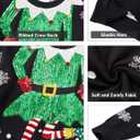 westwolf 5-14 Years Girl Sequin Ugly Christmas Knitted Sweaters for Kids (11-12 Years, F-green Black Red)