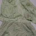 Fixmatti Women 2 Piece Outfits Summer Shorts Sets Lantern Sleeve Button Down Shirt and Shorts Sweatsuit (Light Green)