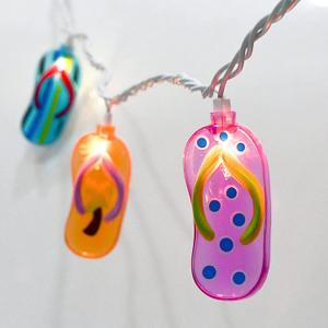 8.5Ft Tricolor Slipper String Lights, Outdoor Beach Slipper String Lights with 10 Colorful Flip Flop, Summer Waterproof Hanging Slipper Lights for Summer Camp Tent Wedding Holiday Party Decor 8.5Ft Tricolor Slipper String Lights, Outdoor Beach Slipper String Lights with 10 Colorful Flip Flop, Summer Waterproof Hanging Slipper Lights for Summer Camp Tent Wedding Holiday Party Decor
