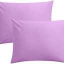 FLXXIE Microfiber Pillow Cases Standard Size, Soft Pillowcases with Envelope Closure, Wrinkle, Stain Resistant Pillow Covers, 20x26, Lavender