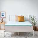 Linenspa 2 Inch Swirl Gel Memory Foam Mattress Topper, California King Size Cooling Gel Infused, Ventilation Holes Pressure Relieving Bed Topper CertiPUR Certified
