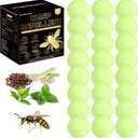 24 Pack Wasp & Bee Repellent for Yard, Peppermint Oil Wasp Repellent, Keep Carpenter Bees, Hornets and Yellow Jackets Away from Patio Garden Outdoor, Natural Ingredients Wasp Deterrent Safe for Pets