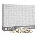 Jigsaw Puzzles 1000 Pieces for Adults Blank Jigsaw Puzzles Pure Blank White Puzzles Solid Color Hardest Puzzles Hell Difficulty Jigsaw Puzzle for Adult Teens Toy Gift Hanging Decor