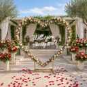 Arttown 6.6 FT Heart Arch Stand,Will You Marry Me LED Light Sign Gold