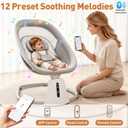 JUNEU Baby Swing for Infants - Portable Electric Swings for Newborns 0-12M