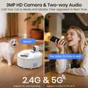 Automatic Wet Food Cat Feeder with 3MP Camera, App Control, Dual Semiconductor Cooling, Heating Feeding Area, 5 Stainless Steel Trays Pet Food Dispenser