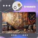 Nautical Theme Backdrop Vintage Pirate Treasure Map Backdrop Sea Adventure Photography Background for Kids Boys Party Decoration Photo Booth Banner Props TAYBDJ1823 (Customsize)