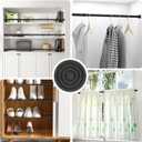 MEXAU 1Pack Spring Tension Curtain Rod 26-39 inch Black Adjustable Spring Rod Extendable Tension Rod For Kitchen, Bathroom, Window, Bookshelf, Closet