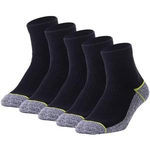 Kodal Copper Infused Quarter Socks Improve Foot Health Odor Control with Moisture Wicking Durable Comfortable Fit (4/5 Pairs) Size 6-10