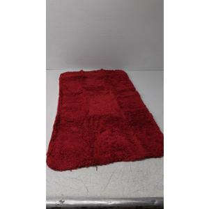 MIULEE Red Extra Thick Non Slip Bathroom Rug Shaggy Soft Bath Mat Plush Microfiber Absorbent Water for Shower Tub Machine Washable (24x40 Inches)