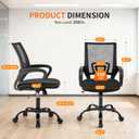 BestOffice Office Chair Ergonomic Cheap Desk Chair Mesh Computer Chair Lumbar Support Modern Executive Adjustable Stool Rolling Swivel Chair for Back Pain (Black)