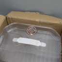 Food Storage Containers with Lids,4-Layer Plastic Cookie Storage Containers Airtight,Stackable Cookie Carrier for Transport Dumpling Storage Box,Transparent (Clear)