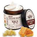 Beef Tallow for Skin, Organic Grass Fed Whipped Beef Tallow Balm, Tallow and Honey Balm with Raw Honey and Beeswax, Nourishing Moisturizer for Face & Body Natural Skin Care for Soft