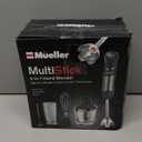 Mueller Multistick 5-in-1 Immersion Blender Handheld,12 Speed Hand Mixer-Turbo Boost,Heaviest Duty Copper Motor,Titanium reinforced Blades Hand Blender,Milk Frother Wand,Whisk,Beaker,Chopper,Grey (Gray)