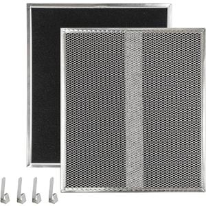 Upgrade HPF30 Charcoal Range Hood NonDucted Filter (with Clips), for Broan Nutone S97020466 Series Range Hood 14.6” x 12.8” x 0.14” Traps Odors Grease Filters Type XC  2 Pack
