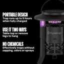 Dynatrap Outdoor Bug Trap 1/4 Acre UV LED Light Mosquito, Fly, Gnat, Moth, Wasp Trap, Chemical-Free Bug Zapper Alternative, Rechargeable and Portable Flying Insect Catcher with Cordless Capability