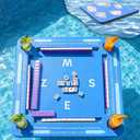 Floating Mahjong Table for Pool Double Side Poker Float Board for Card Games Scrabble Dominoes Mahjong Game Tray for Water Swimming Pool and Hot Tub Summer Beach Party Supplies