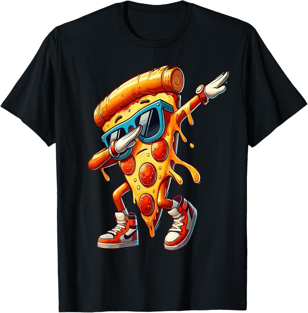 Dabbing Pizza Slice Fun Graphic Tee for Food Lovers T-Shirt