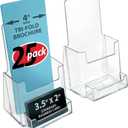 Azar Displays 252922-25PK Counter Trifold Brochure Holder with Business Card Pocket, 25-Pack