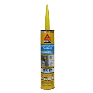 SIKA Sikaflex Construction Sealant, Tan 10.1 fl. oz, Polyurethane for Vertical & Overhead Joints, Ideal for Windows & Doors, Paintable & Stainable