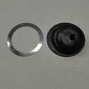Shift Boot, 5.25in Round Shifter Boot with Chrome Ring 1651 Universal Automotive Body Parts for Car