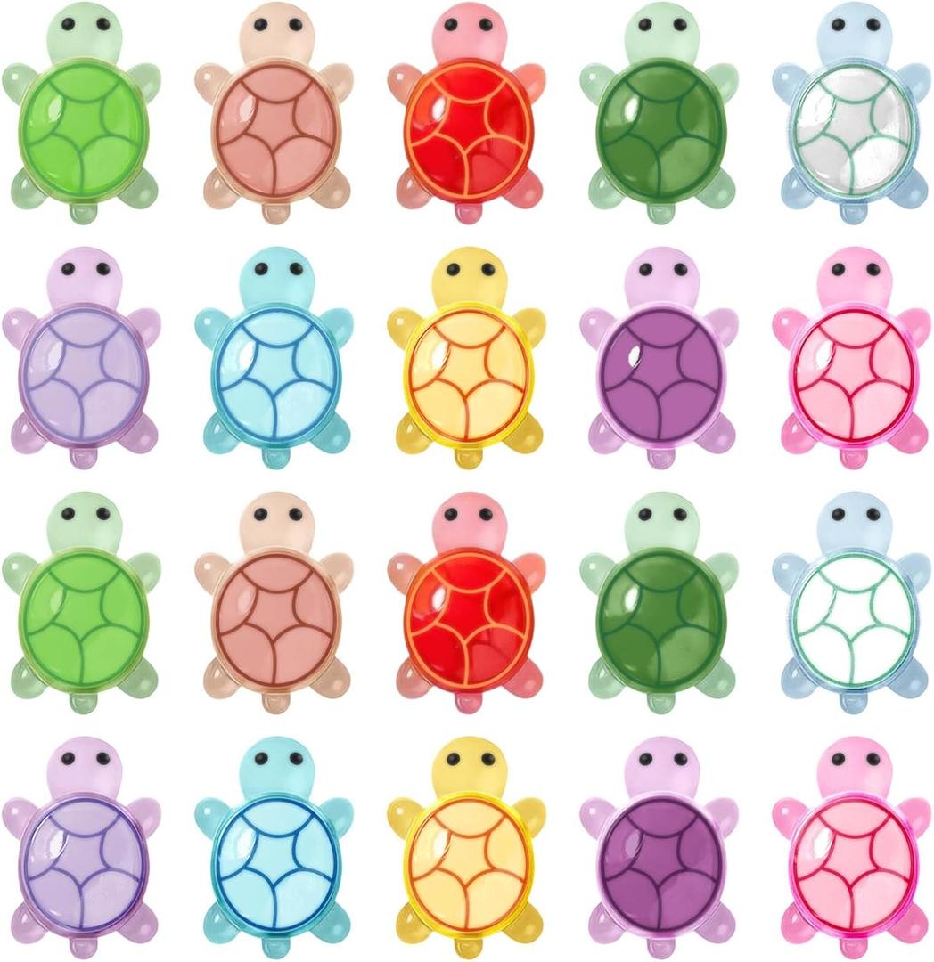 100 Pieces Mini Resin Turtles for Crafts, Luminous Resin Animals Tiny Turtle for Dollhouse Miniatures Fairy Garden Micro Landscaping Decoration Home Decor