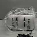 Toaster 4 Slice Retro Stainless Steel with Extra Wide Slots Bagel, Defrost, Reheat Function, Dual Independent Control Panel, Removable Crumb Tray, 6 Browning Levels, White