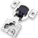 Decobasics 50 Pack Soft Close Cabinet Hinges  1/2" Overlay for Kitchen Cabinet Doors, Slow Self-Closing Concealed Hidden Hinges for Face Frame Stainless Steel, 3-Way Adjustable & Quiet Close Damper