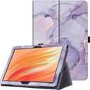 Famavala Folio Case Compatible for 10.1" Fire HD 10 Tablet (11th/13th Generation, 2021/2023 Released), Slim Cover with Auto Wake/Sleep, Lenovo M10 2023 Tab (Purple Marble)