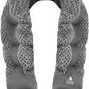 UNCN Long Wide Heating pad for Neck and Shoulders Back 33 * 5.9" microwavable Large Moist Heat Pack Warm hot Compress Neck wrap Weighted Bag Massage Reusable Herbal Nature Calming Portable 1.95Pounds (Gray)