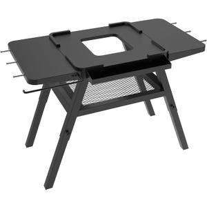 Adjustable Grill Stand for Ninja Outdoor Woodfire Series OG700 OG800 OG900 Series OO101 Woodfire Pizza Oven, Grill Cart for Ninja MO201 Artisan Pizza Oven, Replace for Ninja XSKUNSTAND Outdoor Stand