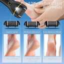 Callus Remover for Feet, Electric Foot Callus Remover Waterproof with 3 Rollers 2 Speed Battery Display,17 in1 Rechargeable Foot File Pedicure Kits for Dead Hard Cracked Dry Skin