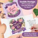 2 x Honeyplum Heartfelt Mothers Day Card From Daughter or Son - Purple Floral Design With Sentimental Message - Gold Foil Lettering - 5 x 5 Inches