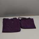 COZYFIT Scrubs for Women Set - Stretch V-Neck Scrub Top & Jogger Pant with 8 Pockets (Large, Dark Purple)