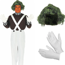 fun shack Mens Chocolate Factory Worker Costume, Chocolate Factory Costume, Candy Costume Adult Men, Movie Character Costumes L