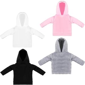 Bencailor 4 Pcs Doll Clothes Winter Sweater Hoodie Accessories Cute Hoodie Clothing Set(Black, Pink, White, Gray,18 Inch Doll)