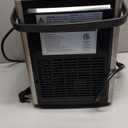 EUHOMY Nugget Ice Maker Countertop with Handle, Ready in 6 Mins, 34lbs Per Day, Removable Top Cover, Auto-Cleaning, Portable Sonic Ice Maker with Basket and Scoop, for Home/Party/RV/Camping (Silver) (Steel Light Silver)