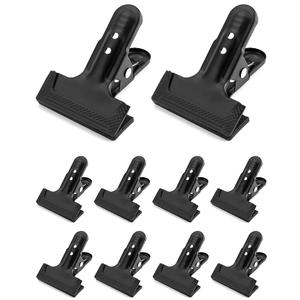 QWORK Medium Grip Metal Spring Clamps 4.25" – 10 Pcs Strong Steel Clips for Backdrops, Photos & Woodwork