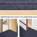 Stripe Runner Rug 2 x 6 ft Indoor Outdoor, Gray Non Slip Rubber Backing, Waterproof Low Profile Area Runner for Hallway, Entryway, Kitchen, Patio, Garage, Stairs & Laundry