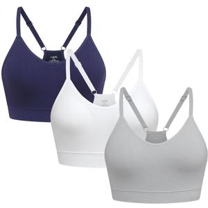 Ryka Sports Bra, Cami Yoga, Athletic Sostn Deportivo, Ashley Seamless v-Neck, 3 Pack (S)
