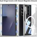 for Galaxy Z Trifold Case Compatible with MagSafe, Bulit-in Dual Hinge Protection & Strong Magnetic Ring, Crystal Anti-Yellowing Slim Thin Phone Cover for Samsung Galaxy Z Trifold (Clear)