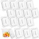 15 Pcs Polycarbonate Food Pan Lids with Handle 1/6 Size Hotel Pan Clear Steam Pan Covers for Restaurant Hotel Commercial - Food Storage Containers Covers